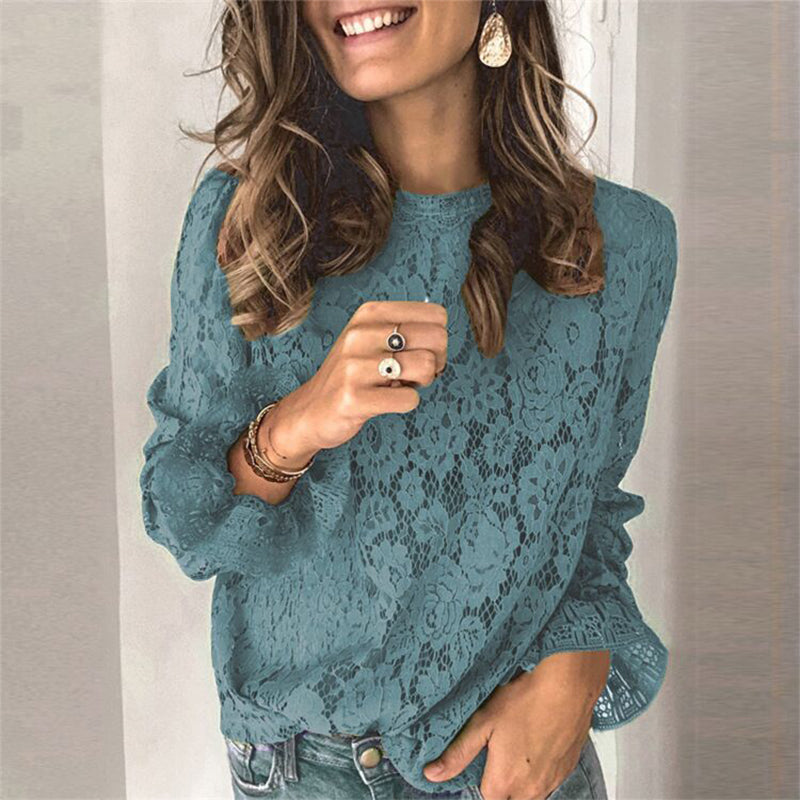 Elegant Embroidery Floral Lace Top