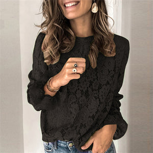 Elegant Embroidery Floral Lace Top