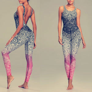 Mandala Print Yoga Set